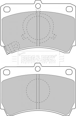 BORG & BECK Комплект тормозных колодок, дисковый тормоз BBP1269